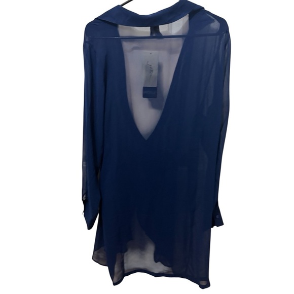 Women's Gottex Tutti Frutti Navy Blue Swim Coverup Size Medium - Picture 4 of 8